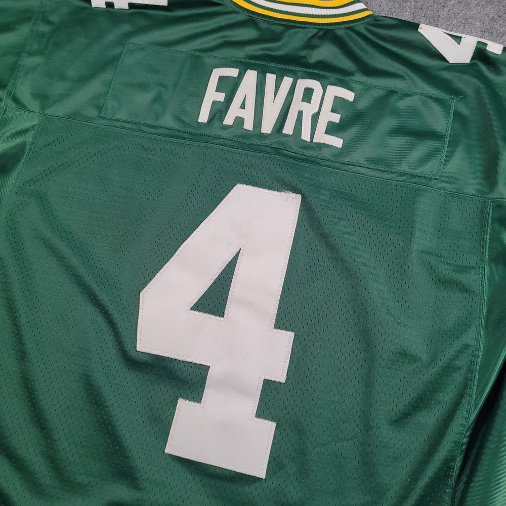 Green Bay Packers Jersey Brett Favre 4 Football Reebok NFL Green Mens XL Len #2